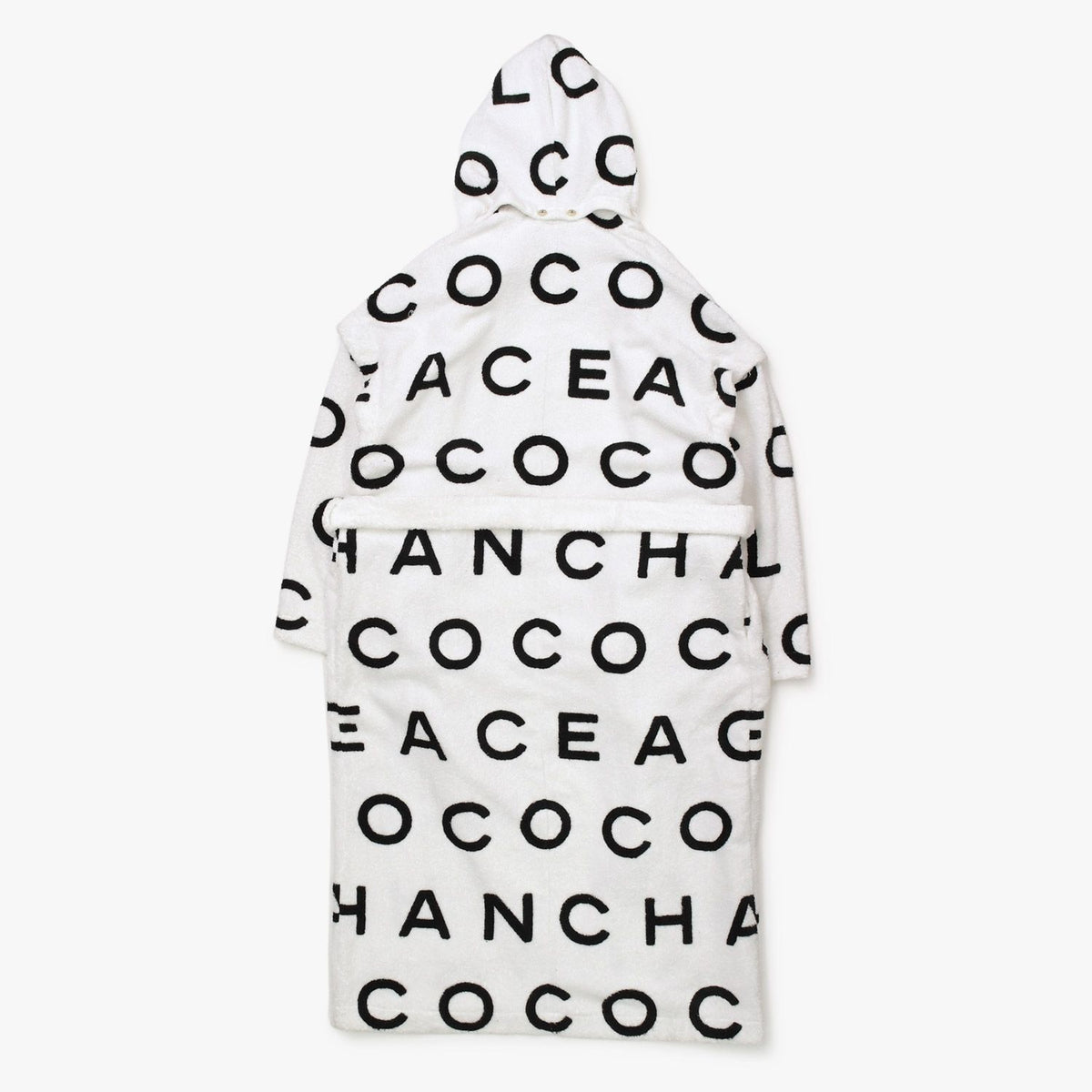 Chanel Logo Bathrobe Jacket Gown Black White — view 2