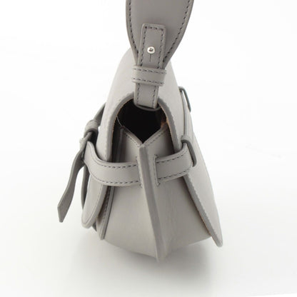 Loewe Leather Gate Dual Logo Shoulder Bag Gray Mini — view 3