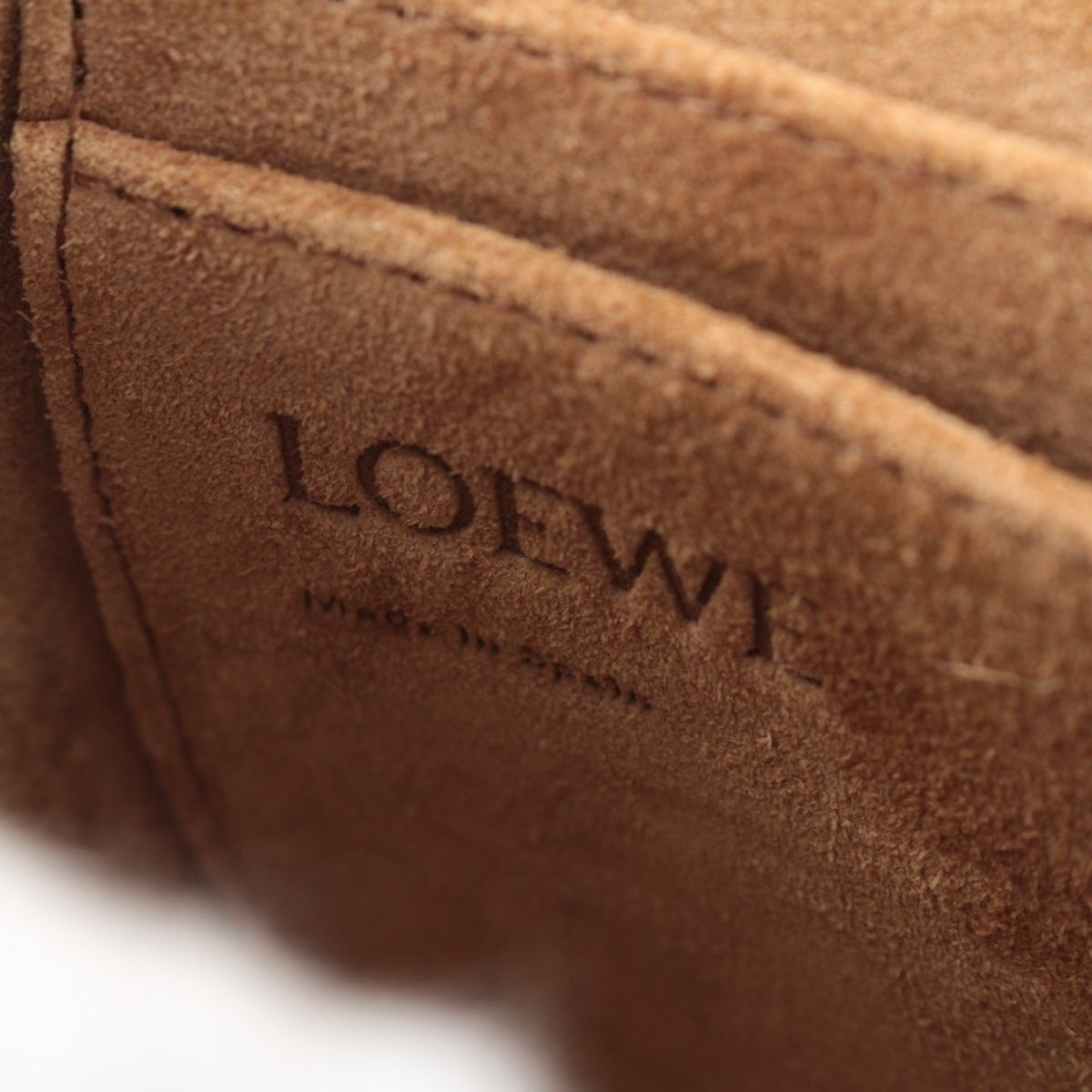 Loewe Leather Gate Dual Logo Shoulder Bag Gray Mini — view 7