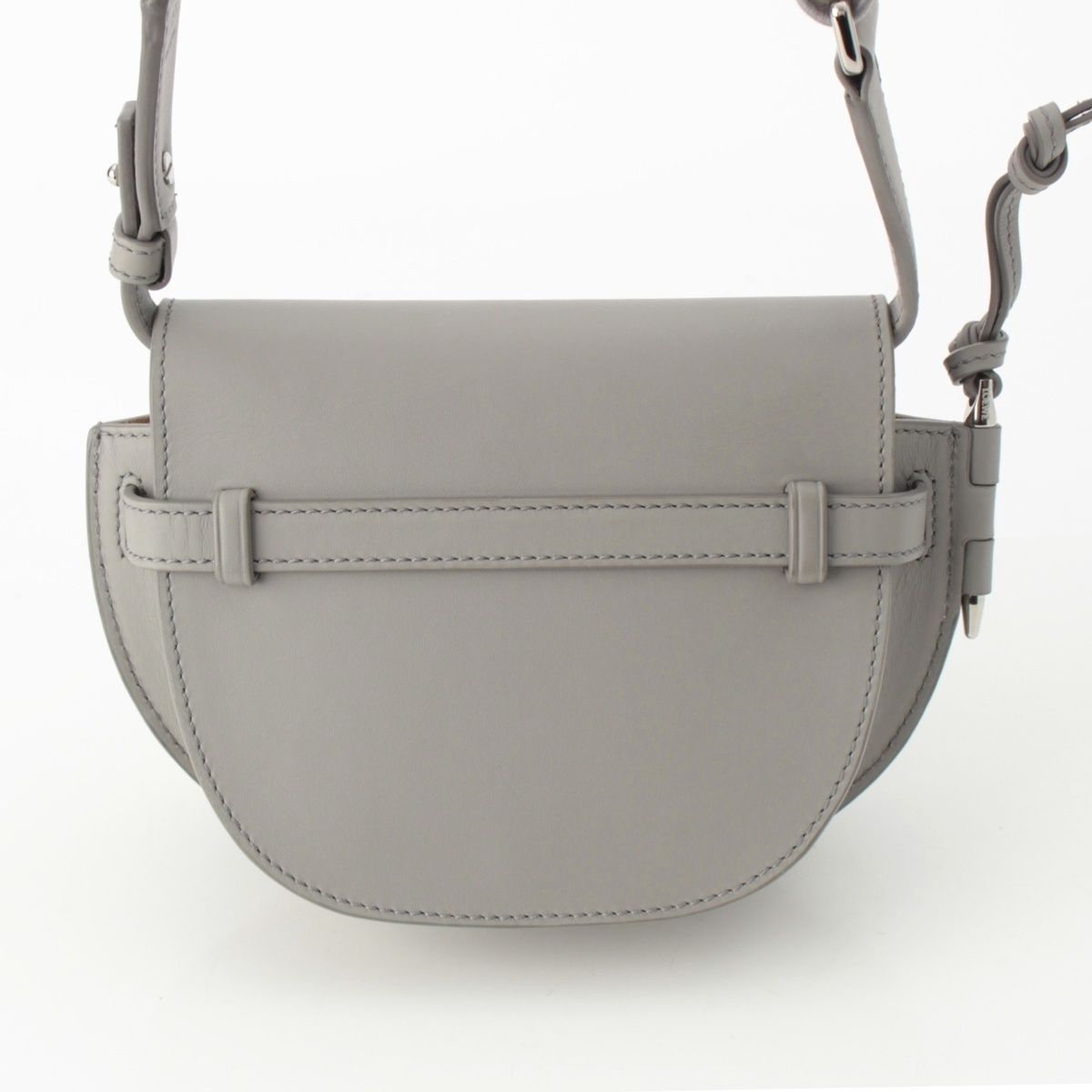 Loewe Leather Gate Dual Logo Shoulder Bag Gray Mini — view 4
