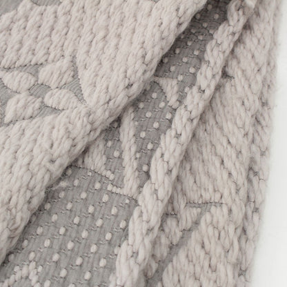 Louis Vuitton Wool Silk Echarpe Logo Mania Scarf Gray — view 6