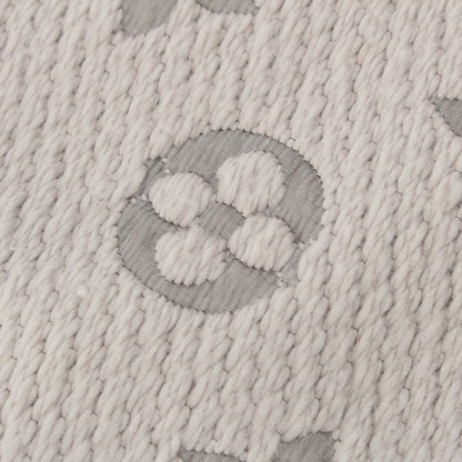 Louis Vuitton Wool Silk Echarpe Logo Mania Scarf Gray — view 5