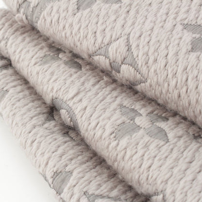 Louis Vuitton Wool Silk Echarpe Logo Mania Scarf Gray — view 7
