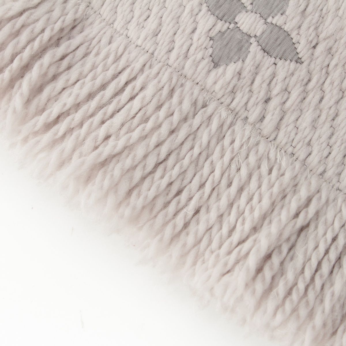 Louis Vuitton Wool Silk Echarpe Logo Mania Scarf Gray — view 3
