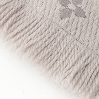 Louis Vuitton Wool Silk Echarpe Logo Mania Scarf Gray — view 3