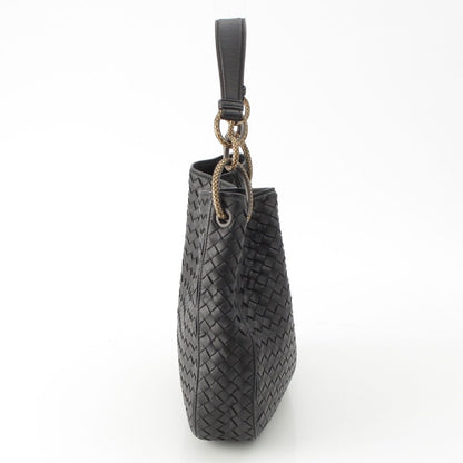 Bottega Veneta Intrecciato Lupe Shoulder Bag Black — view 3