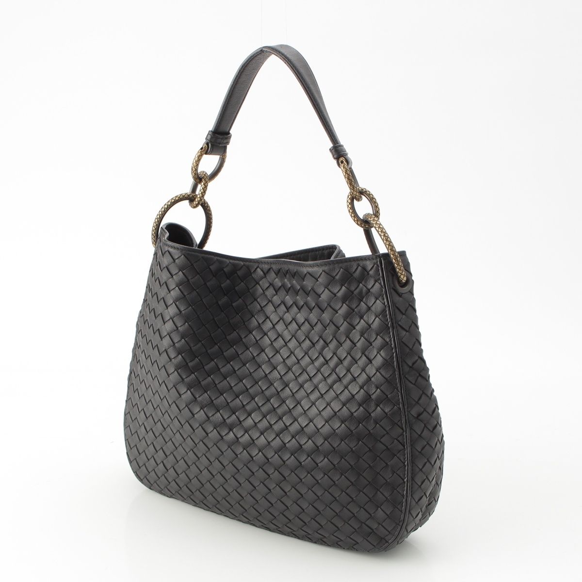 Bottega Veneta Intrecciato Lupe Shoulder Bag Black — view 2