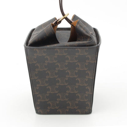 Celine Triomphe Strap Box Handbag Brown — view 4