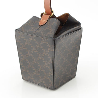Celine Triomphe Strap Box Handbag Brown — view 3