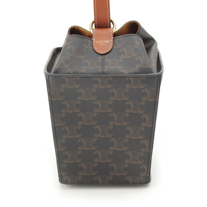 Celine Triomphe Strap Box Handbag Brown — view 2