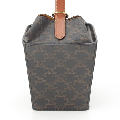 Celine Triomphe Strap Box Handbag Brown — view 5