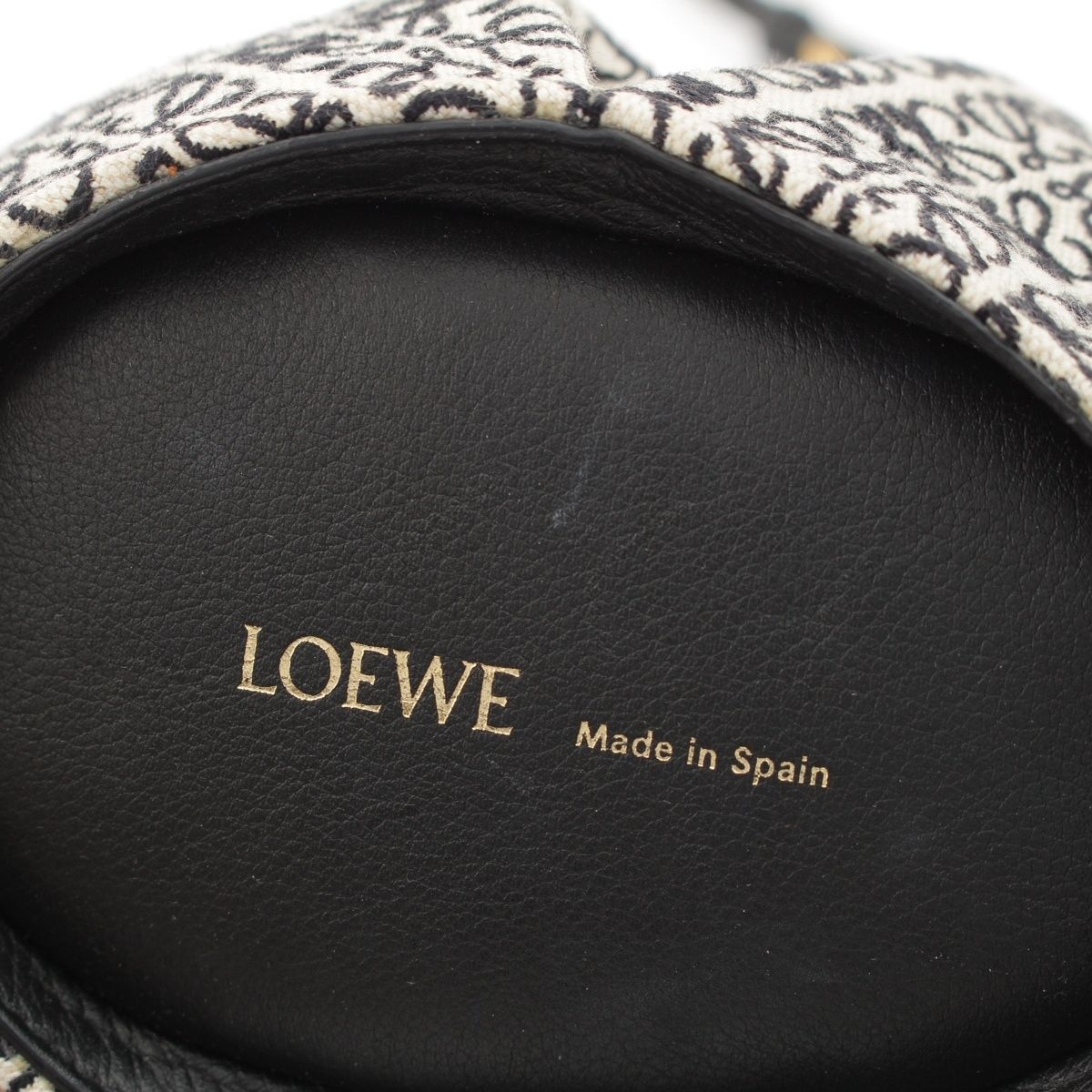 Loewe Elephant Mini Anagram Jacquard Shoulder Bag Black White — view 7