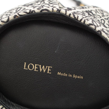 Loewe Elephant Mini Anagram Jacquard Shoulder Bag Black White — view 7