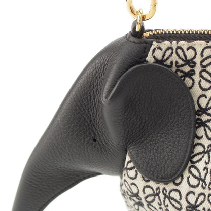 Loewe Elephant Mini Anagram Jacquard Shoulder Bag Black White — view 8