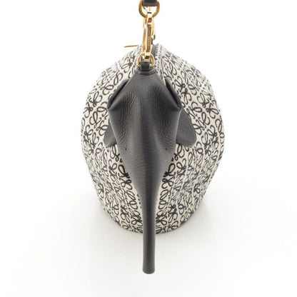 Loewe Elephant Mini Anagram Jacquard Shoulder Bag Black White — view 4