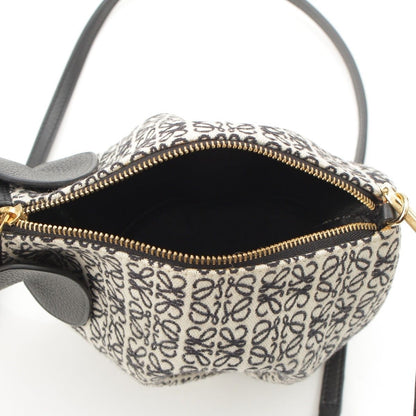 Loewe Elephant Mini Anagram Jacquard Shoulder Bag Black White — view 6