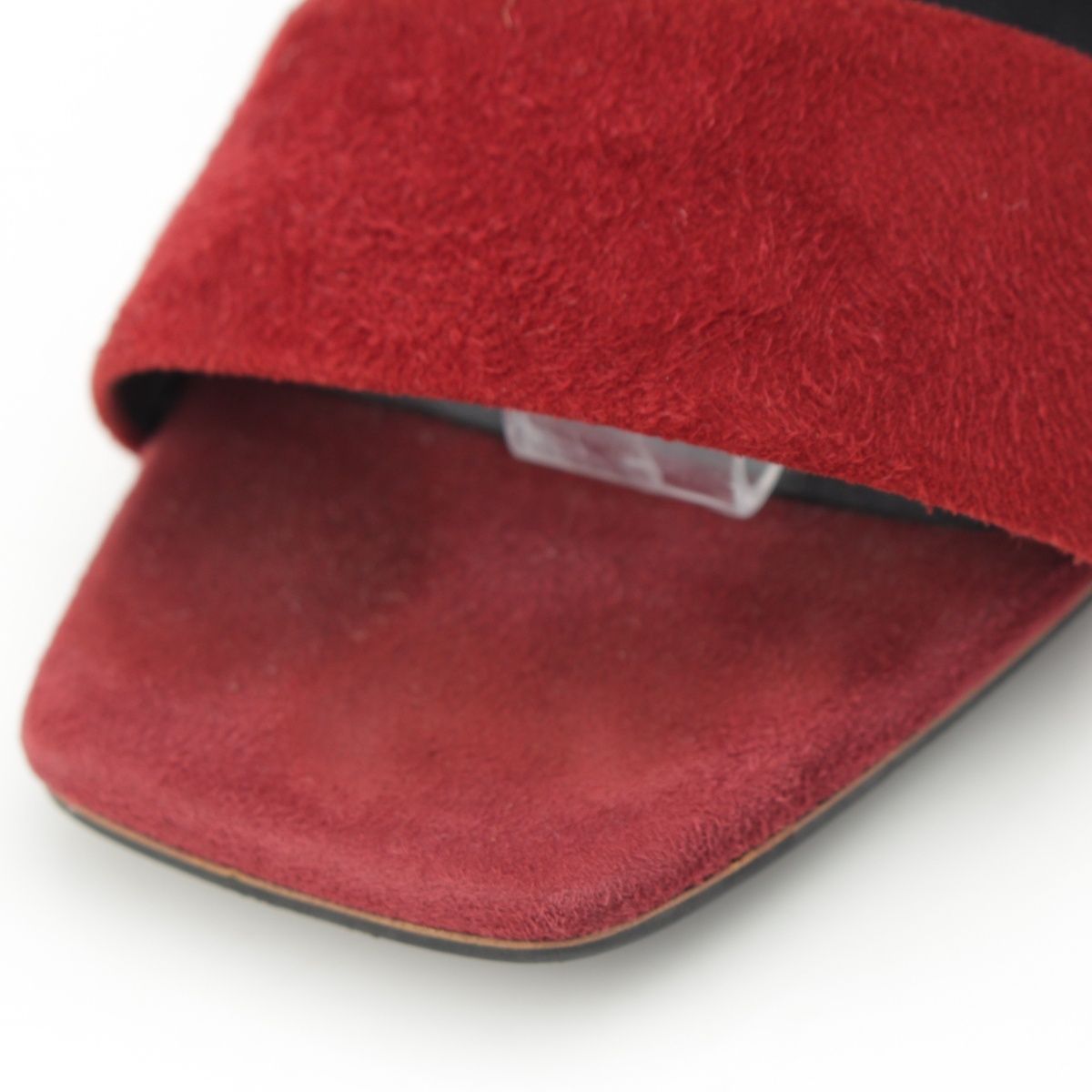 Celine Phoebe Philo Era Suede Square Toe Sandals Bordeaux — view 6