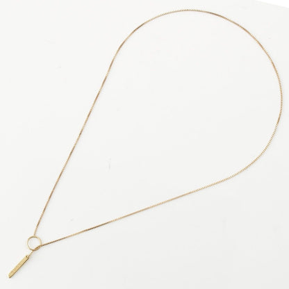Gucci Lariette Logo Bar Venetian Chain Necklace Gold — view 3