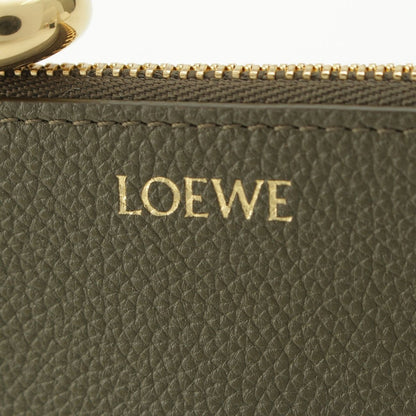 Loewe Pebble Leather Fragment Card Case Coin Purse Olive — view 6