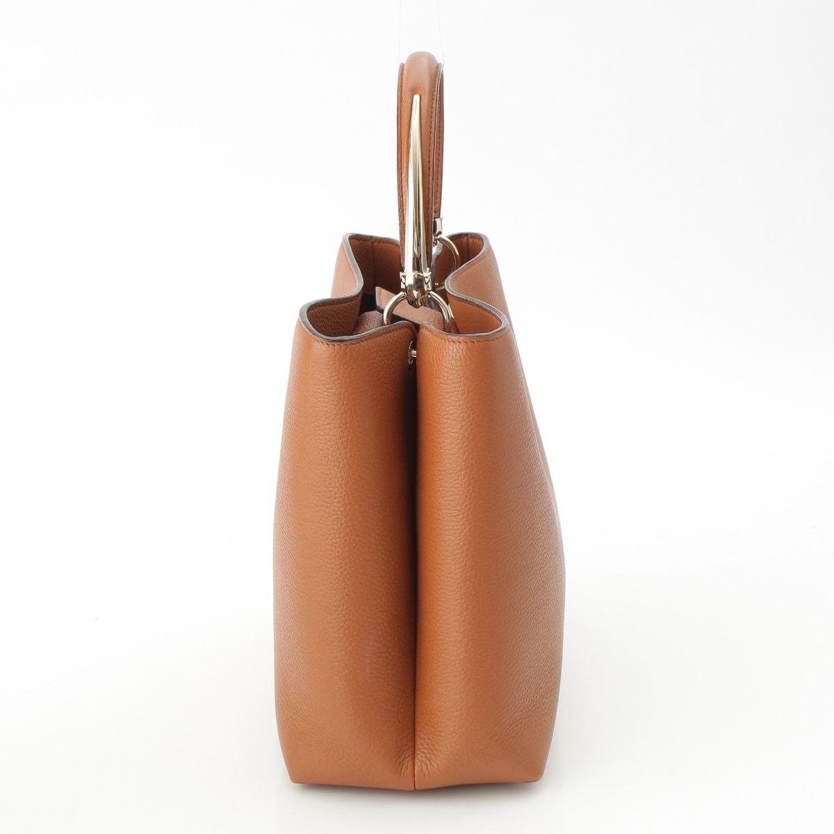 Cartier Gray Necklace Leather Panthère Double Small 2-Way Handbag Caramel — view 3