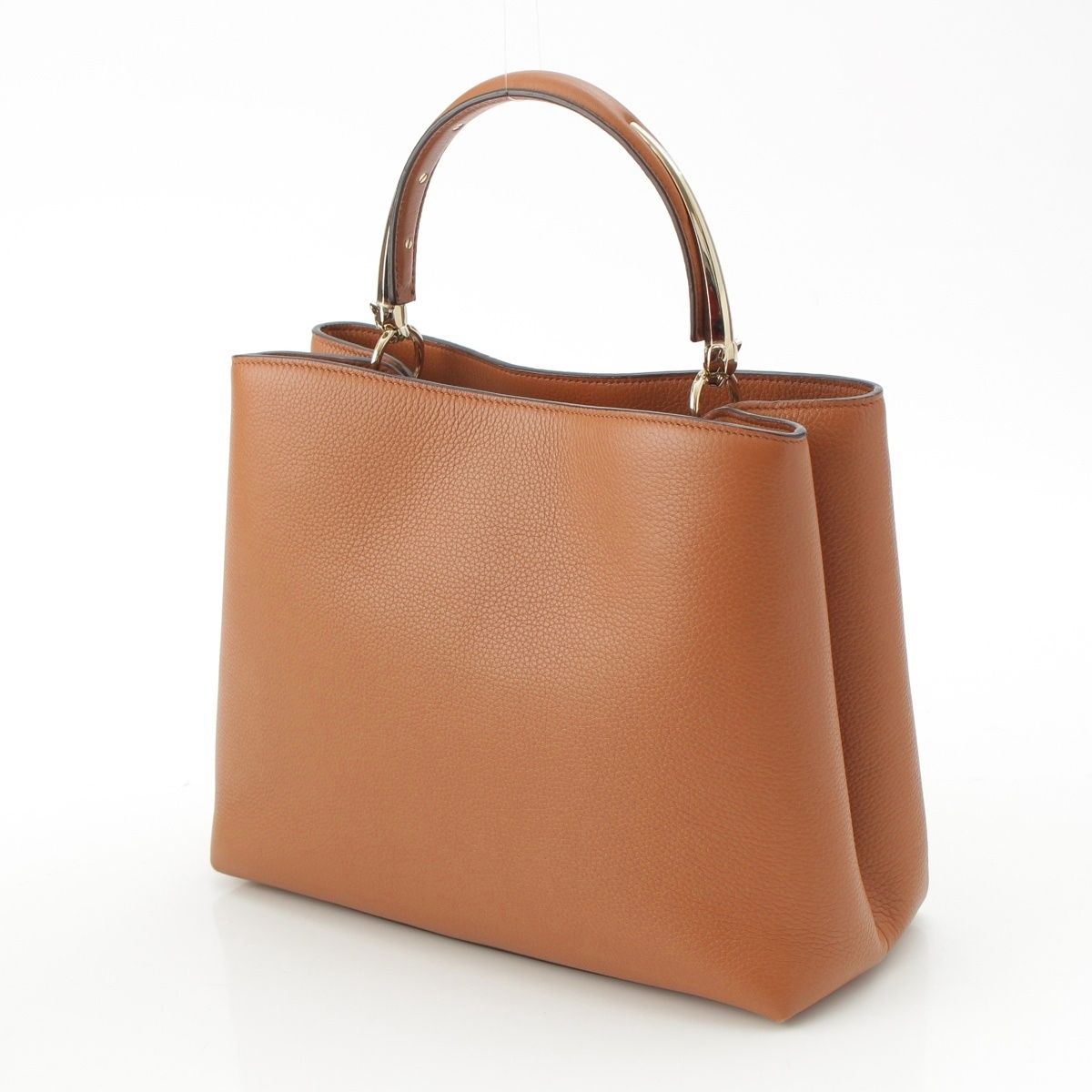 Cartier Gray Necklace Leather Panthère Double Small 2-Way Handbag Caramel — view 2