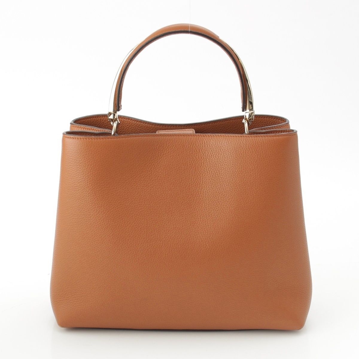 Cartier Gray Necklace Leather Panthère Double Small 2-Way Handbag Caramel — view 4
