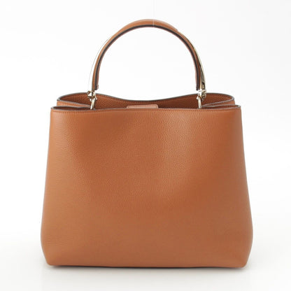 Cartier Gray Necklace Leather Panthère Double Small 2-Way Handbag Caramel — view 4