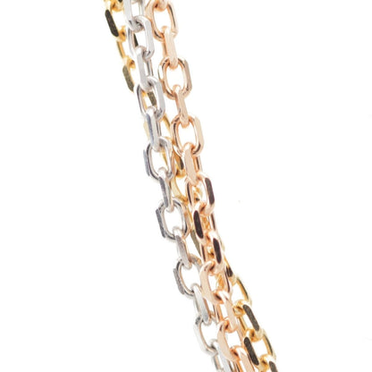 Cartier Trinity Yg Pg Wg Suri White Gold Chain Long Necklace — view 2