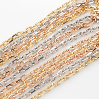Cartier Trinity Yg Pg Wg Suri White Gold Chain Long Necklace — view 5