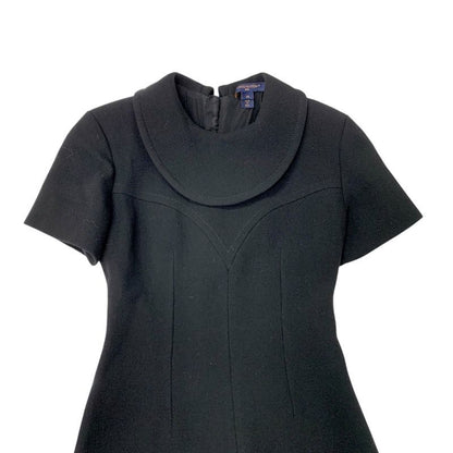Louis Vuitton Dress Wool Black Gold Bib Color Fit — view 5
