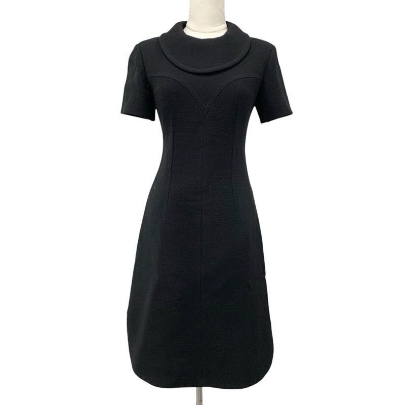 Louis Vuitton Dress Wool Black Gold Bib Color Fit