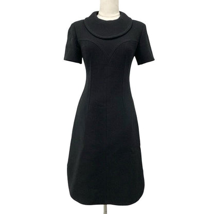 Louis Vuitton Dress Wool Black Gold Bib Color Fit