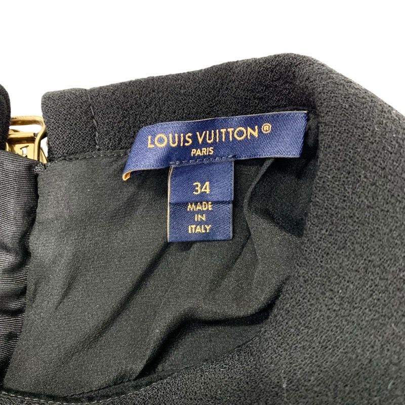 Louis Vuitton Dress Wool Black Gold Bib Color Fit — view 7