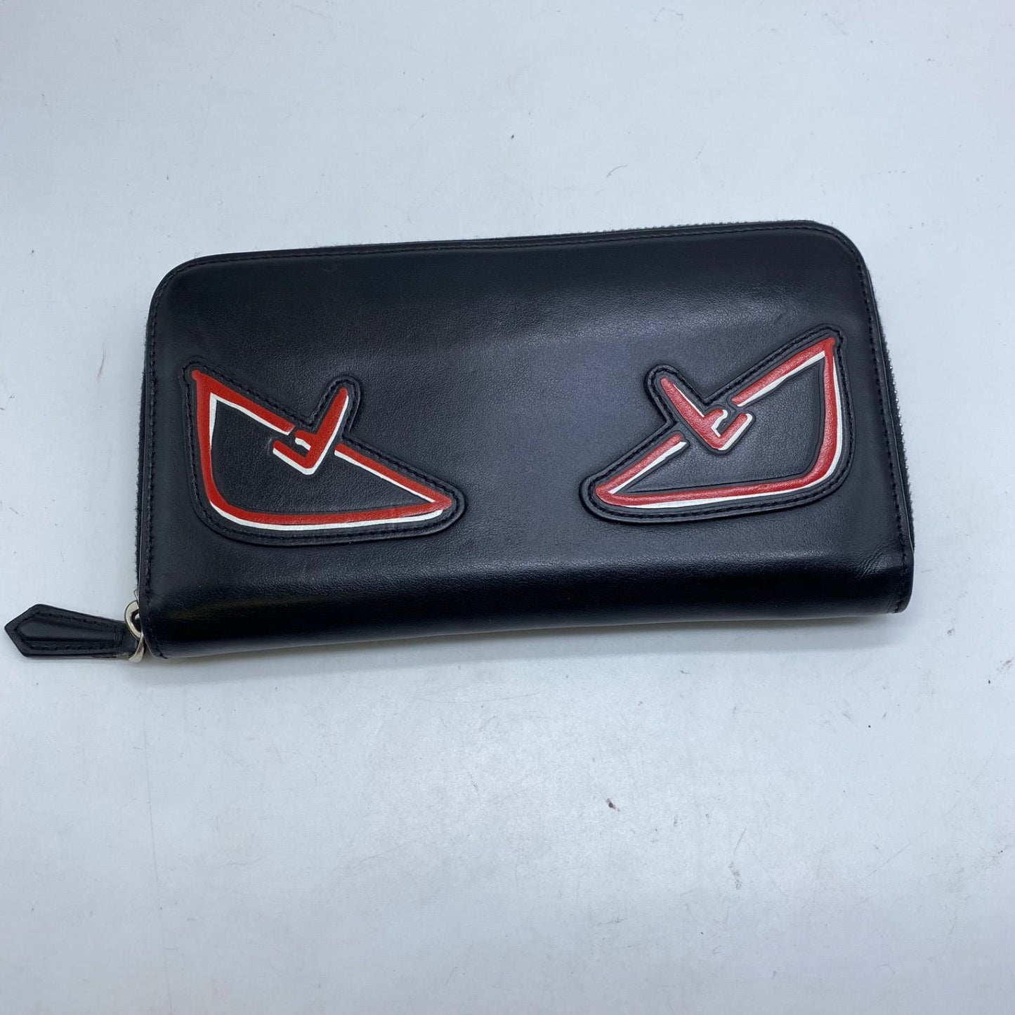Fendi Wallet Monster Star Leather Black Round Card Coin — view 2