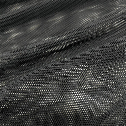 Chanel See Through Mesh Blouse Puff Sleeve Off Shoulder Top 40 Black — view 6