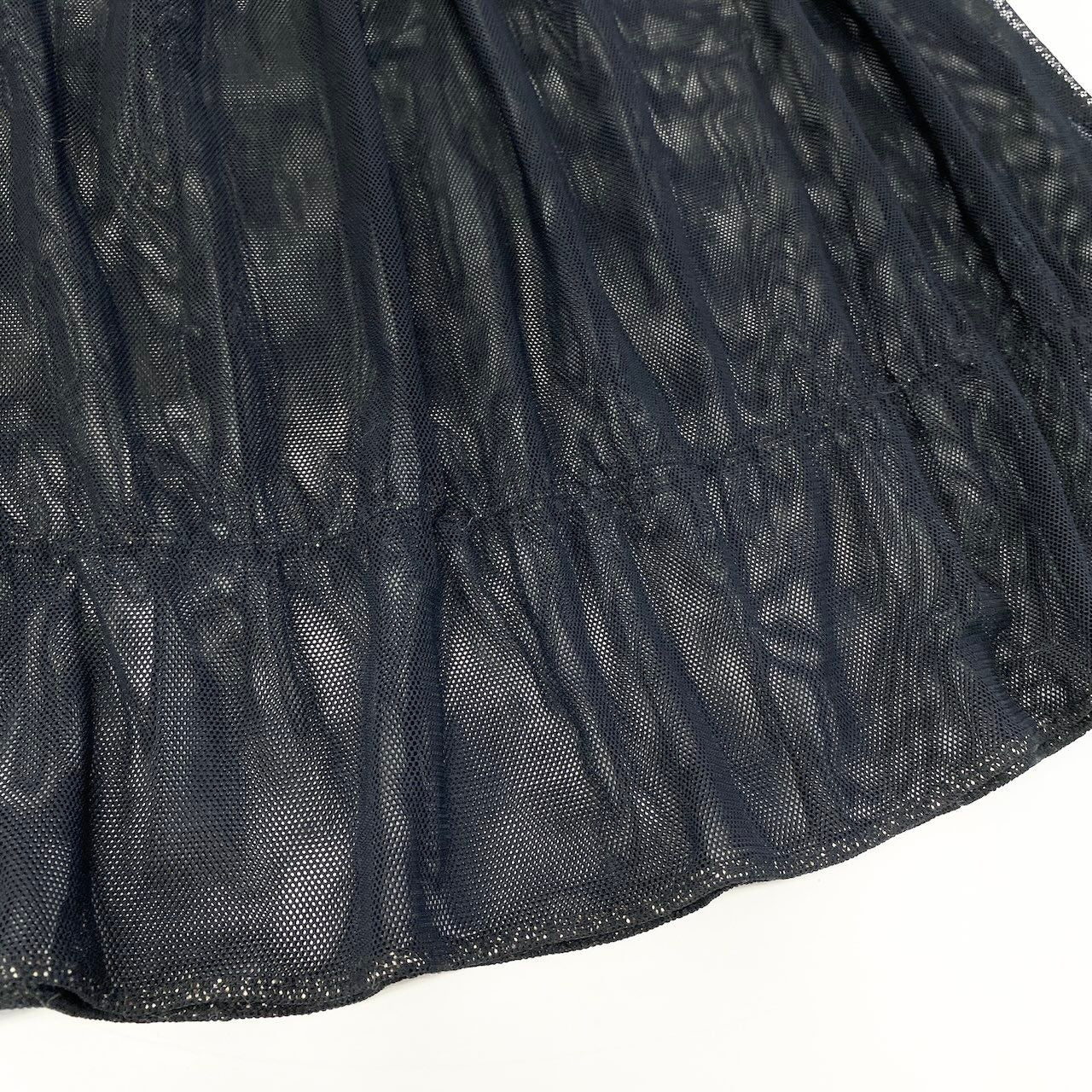 Chanel See Through Mesh Blouse Puff Sleeve Off Shoulder Top 40 Black — view 5
