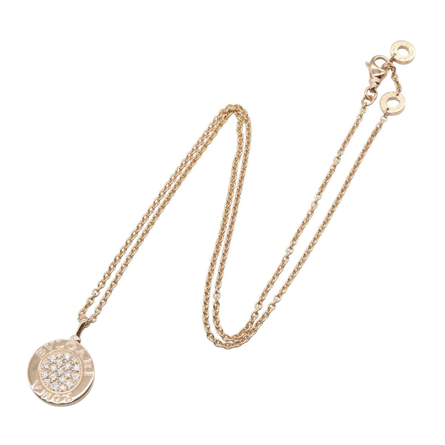 Bvlgari Necklace Diamond Onyx 41 43 cm 18k Pink Gold — view 2