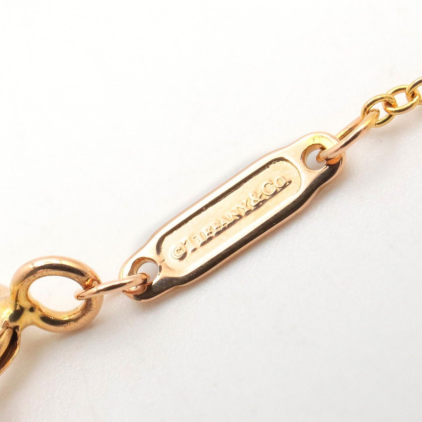 Tiffany & Co Necklace T Smile Mini Diamond 40.5 45.5 cm 18k Pink Gold — view 3