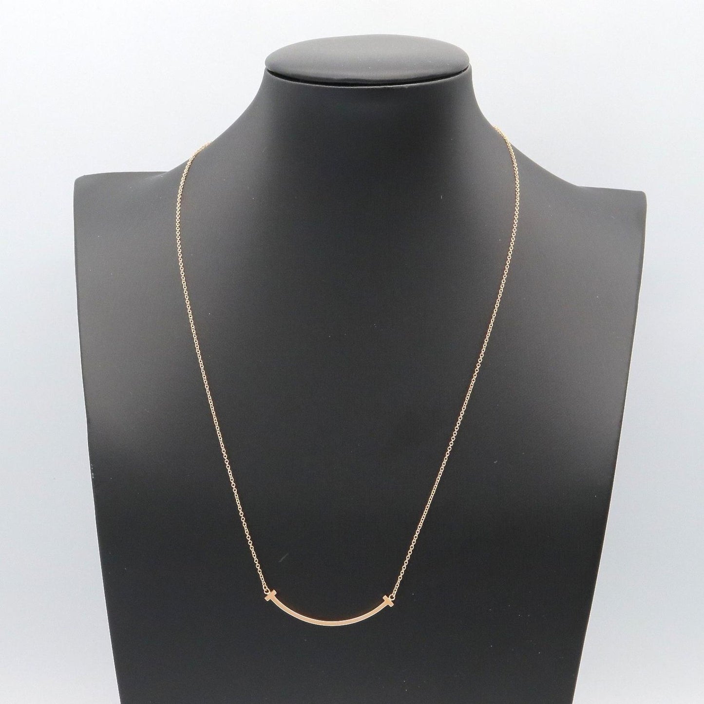 Tiffany & Co Necklace T Smile Small 40.5 45.5 cm 18k Pink Gold — view 5