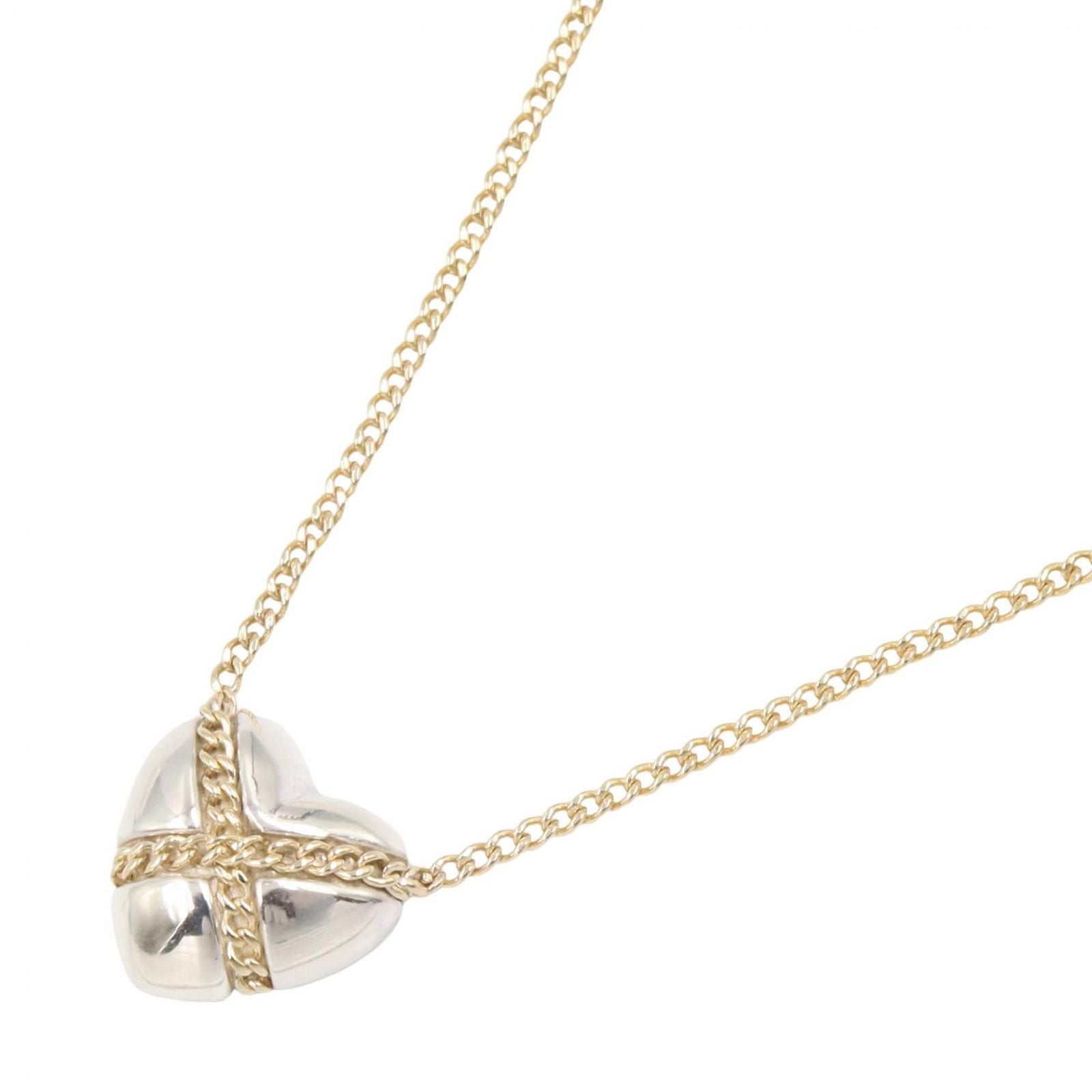 Tiffany & Co Necklace Cross Heart 48 cm 925 Sterling Silver