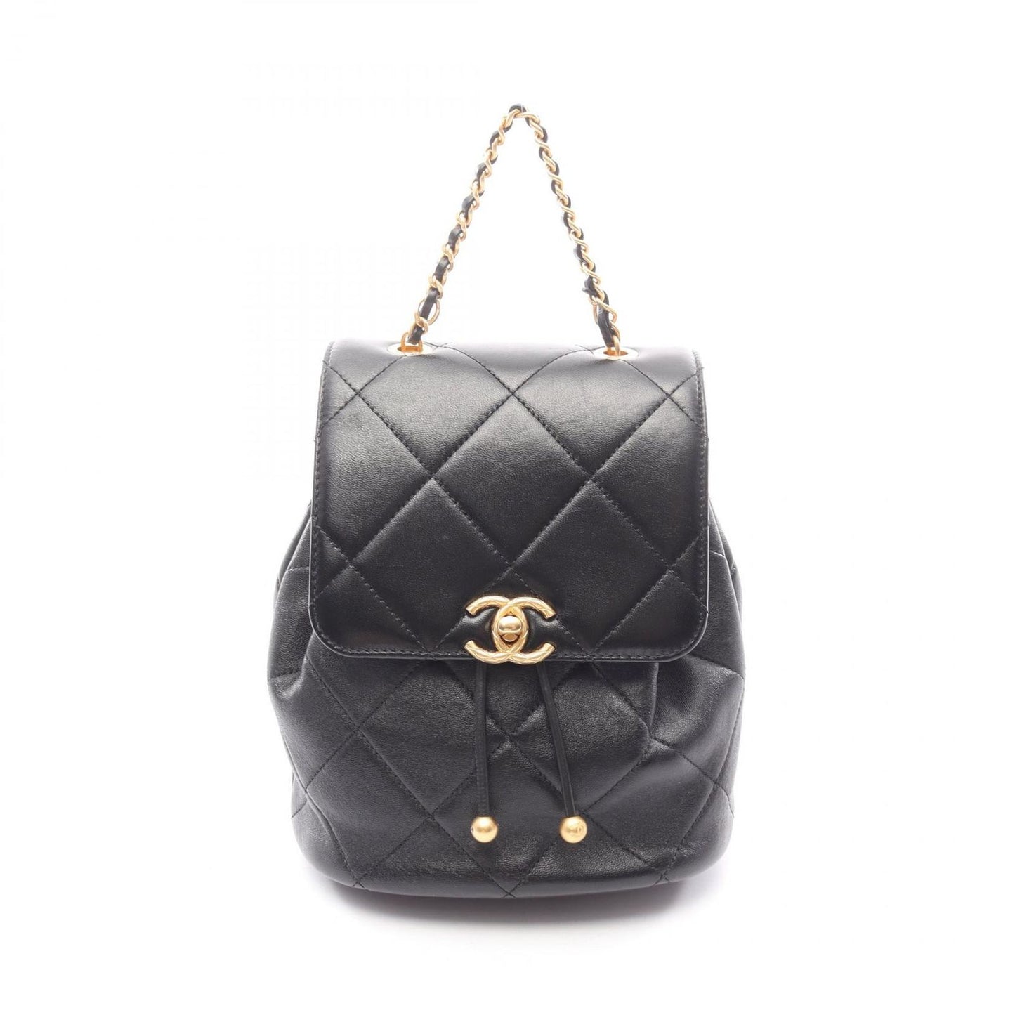 Chanel Backpack 19 Black Lambskin Quilted Small