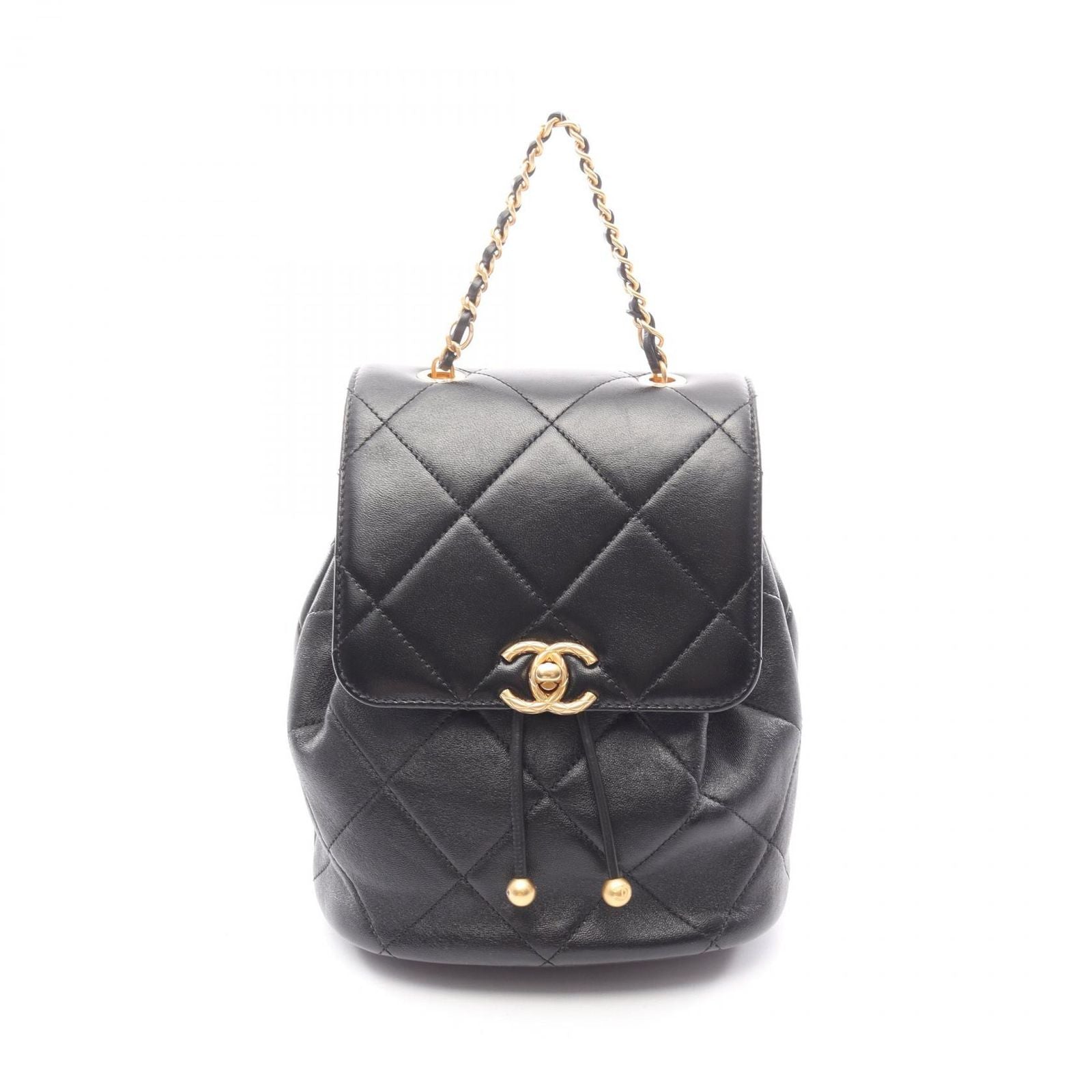 Chanel Backpack 19 Black Lambskin Quilted Small