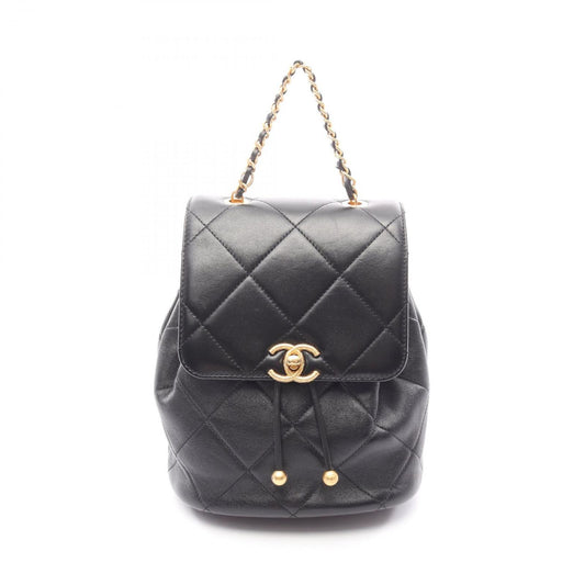 Chanel Backpack 19 Black Lambskin Quilted Small