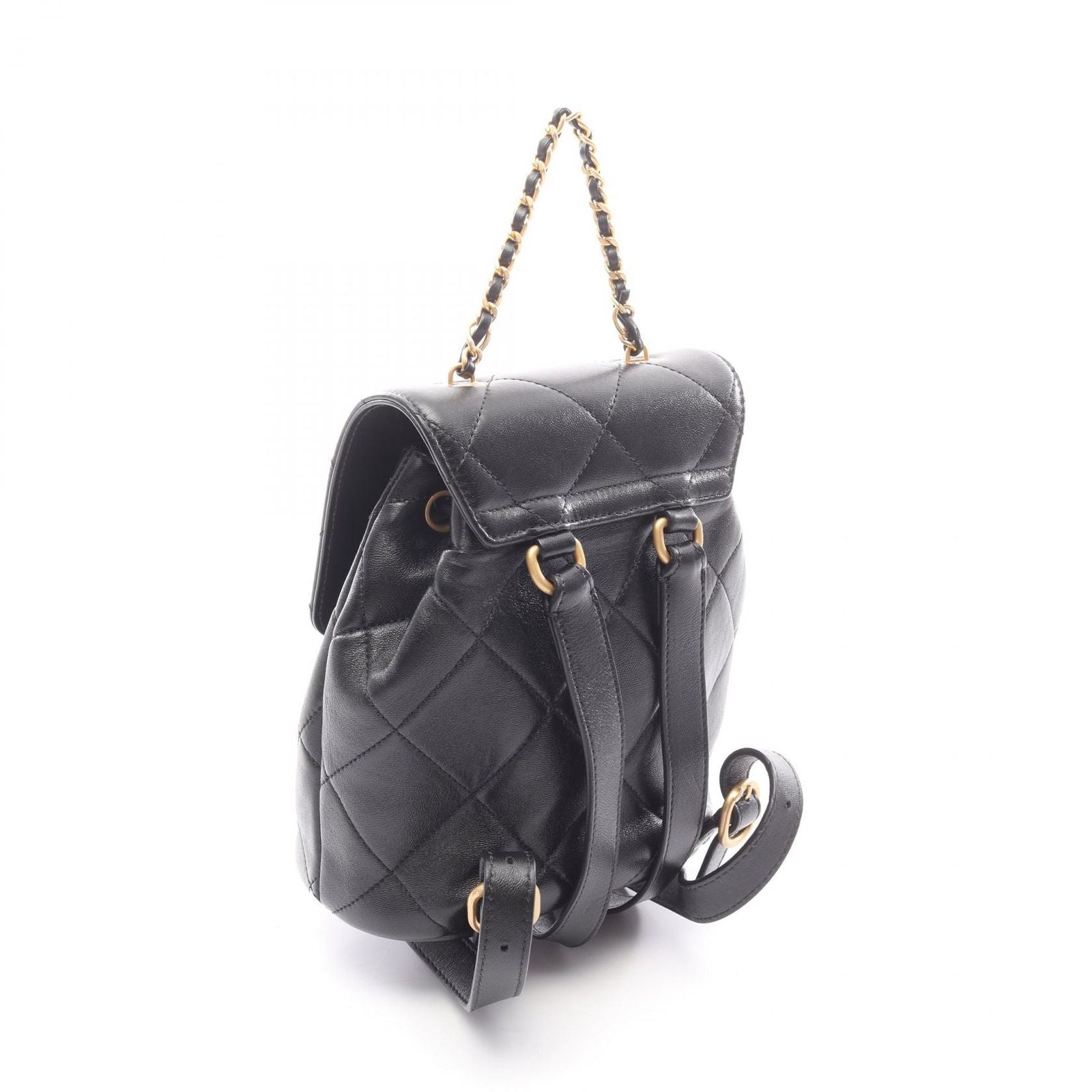 Chanel Backpack 19 Black Lambskin Quilted Small — view 2