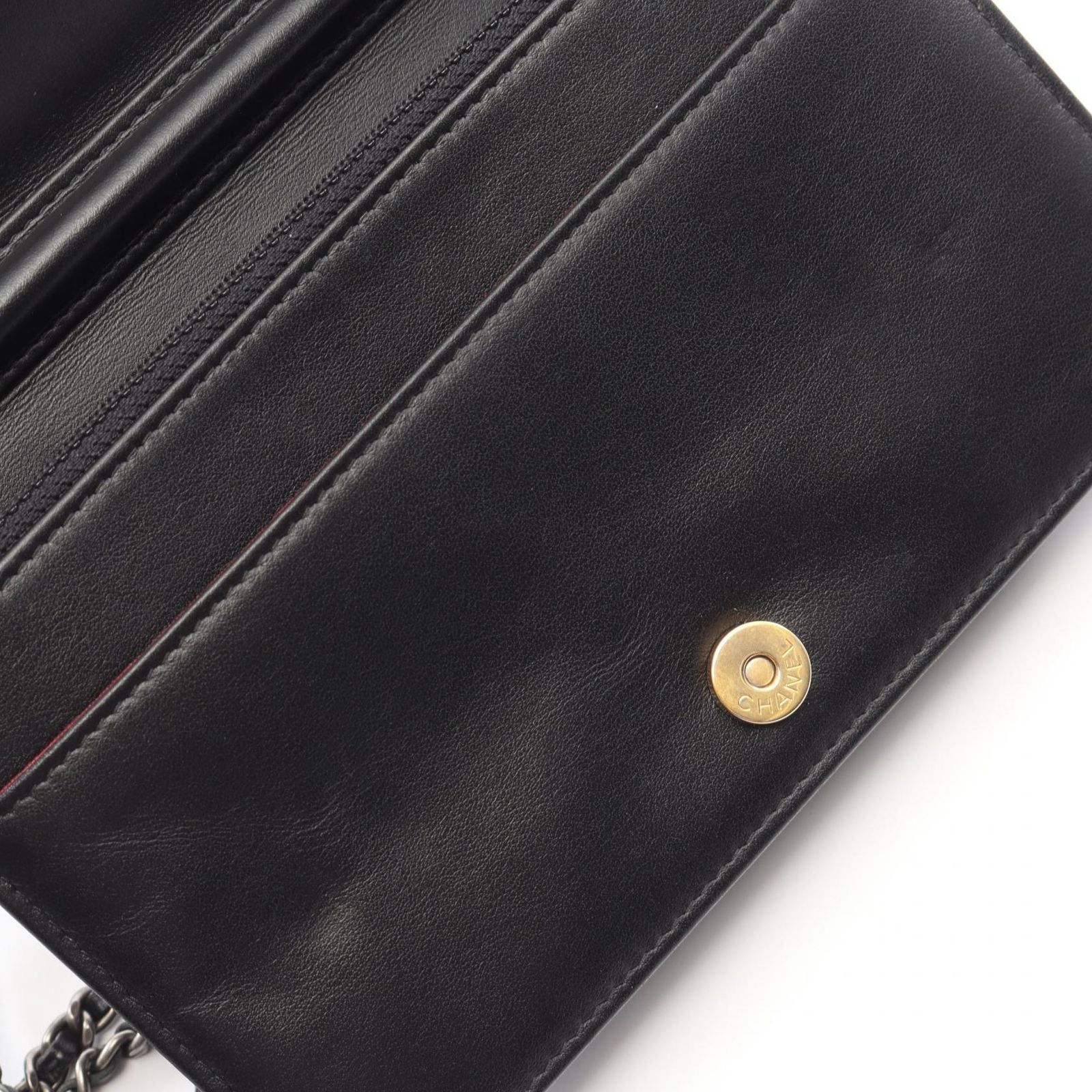 Chanel Shoulder Bag Gabriel de Black Leather Chain Wallet — view 6