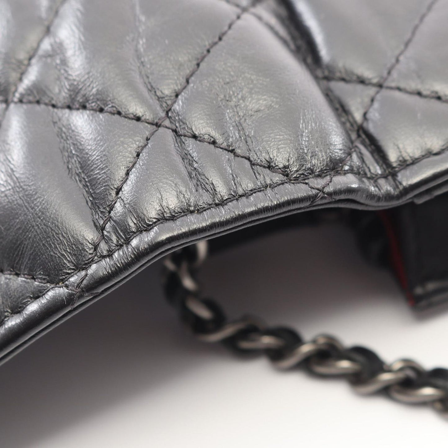 Chanel Shoulder Bag Gabriel de Black Leather Chain Wallet — view 7