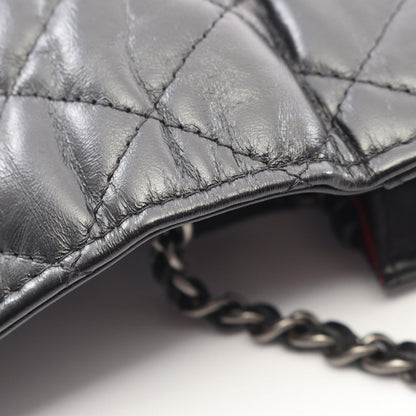 Chanel Shoulder Bag Gabriel de Black Leather Chain Wallet — view 7