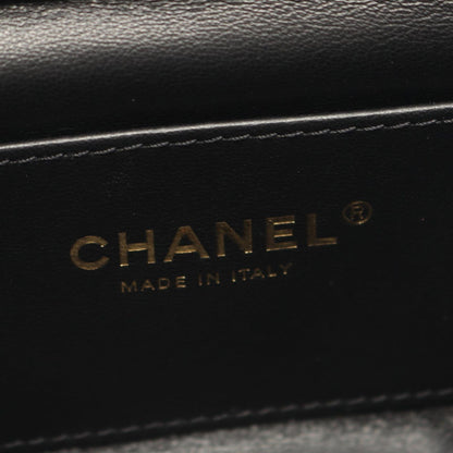 Chanel Shoulder Bag Mini Flap Quilted Black Lambskin Small Chain — view 4