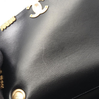 Chanel Shoulder Bag Mini Flap Quilted Black Lambskin Small Chain — view 6
