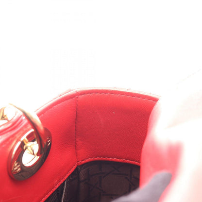 Dior Handbag Lady Dior MY Abcdior 2-Way Red Leather Cannage Tote Small — view 5